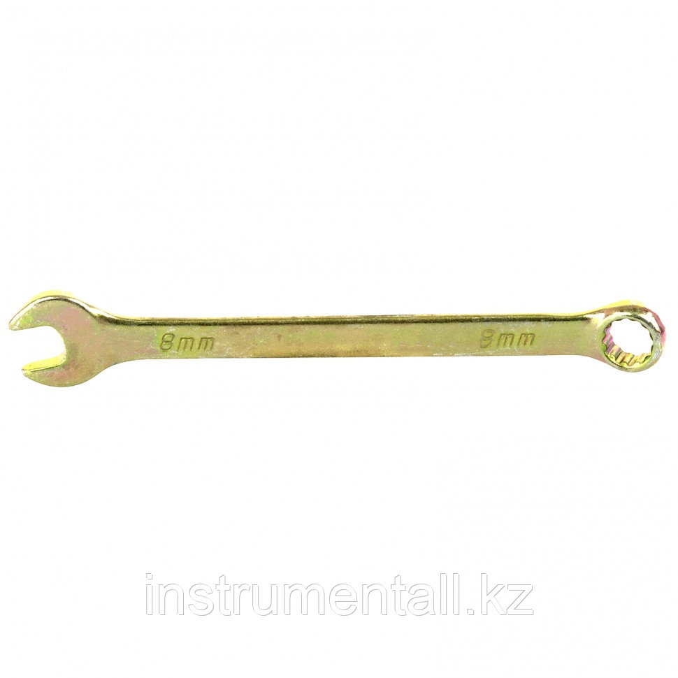 Ключ комбинированный, 8 мм, желтый цинк Сибртех Новинка - фото 1 - id-p103051160