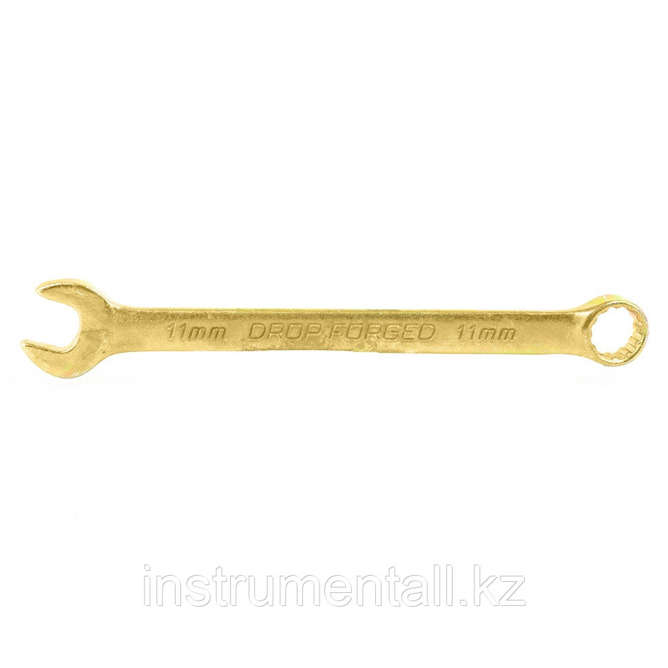Ключ комбинированный, 11 мм, желтый цинк Сибртех Новинка - фото 1 - id-p103051163