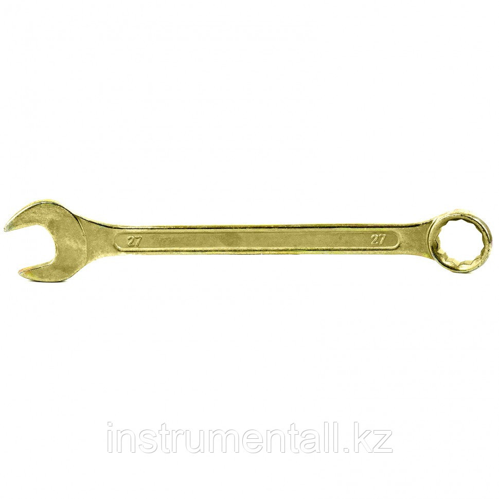 Ключ комбинированный, 27 мм, желтый цинк Сибртех Новинка - фото 1 - id-p103051172