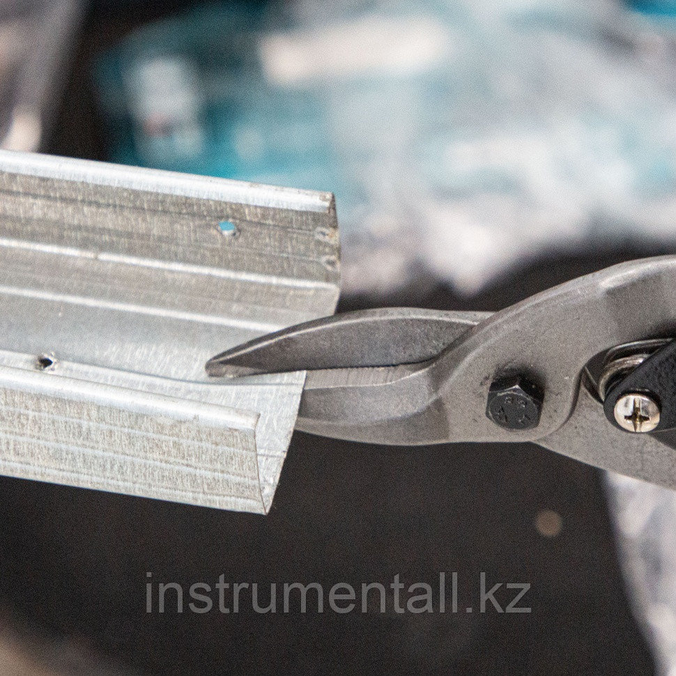 Ножницы по металлу, 250 мм, пряморежущие, для тонкого металла, обрезиненные рукоятки Matrix Новинка - фото 7 - id-p103053177
