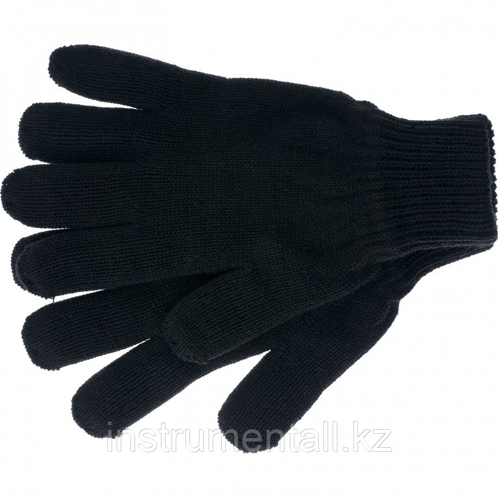 Перчатки трикотажные, акрил, черный, двойная манжета Россия Сибртех Новинка - фото 1 - id-p103054167