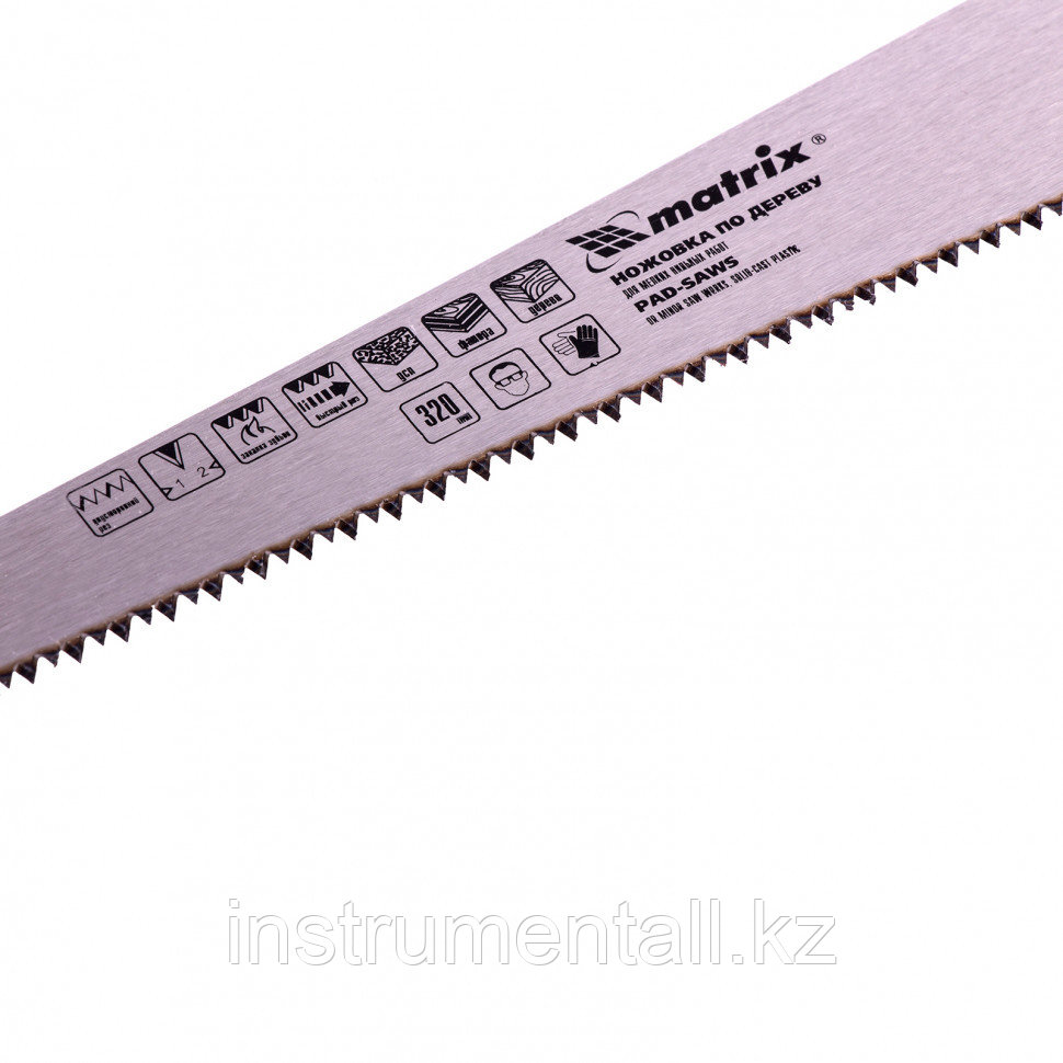 Ножовка по дереву для мелких пильных работ, 320 мм, цельнолитая однокомпонентная рукоятка Matrix Новинка - фото 2 - id-p103053222