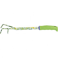 Рыхлитель 3 - зубый, 55 х 385 мм, стальной, пластиковая рукоятка, Flower Green, Palisad Новинка