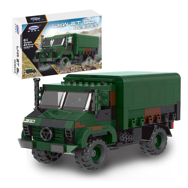 Xingbao Конструктор XB-06044 Военный грузовик Mercedes-Benz Unimog, 411 дет.