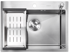 Кухонная мойка 600*450*230*0.8 мм.  OMID Luxe  сатин