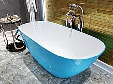 Отдельно стоящая мраморная ванна Бали 160х75х43/58 см. Россия., фото 3