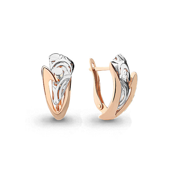Серьги серебряные классические Aquamarine 33257.6 позолота коллекц. Помпеи
