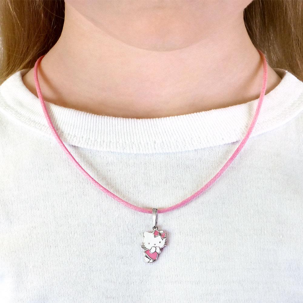 Серебряная подвеска для детей Эмаль Aquamarine 15077.5 покрыто родием коллекц. Hello Kitty - фото 3 - id-p56857846
