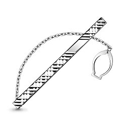 Зажим для галстука Aquamarine 70426.5 покрыто  родием