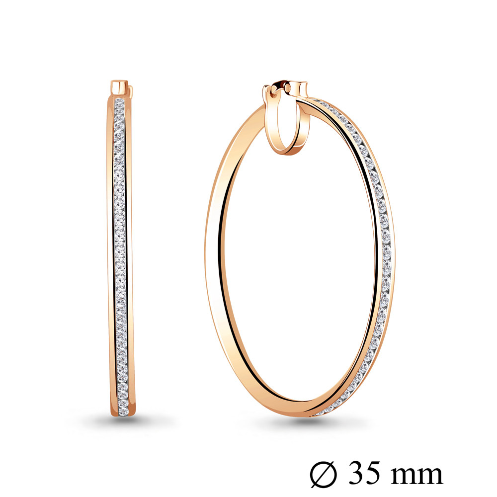 Серьги конго Aquamarine 45718.6 позолота