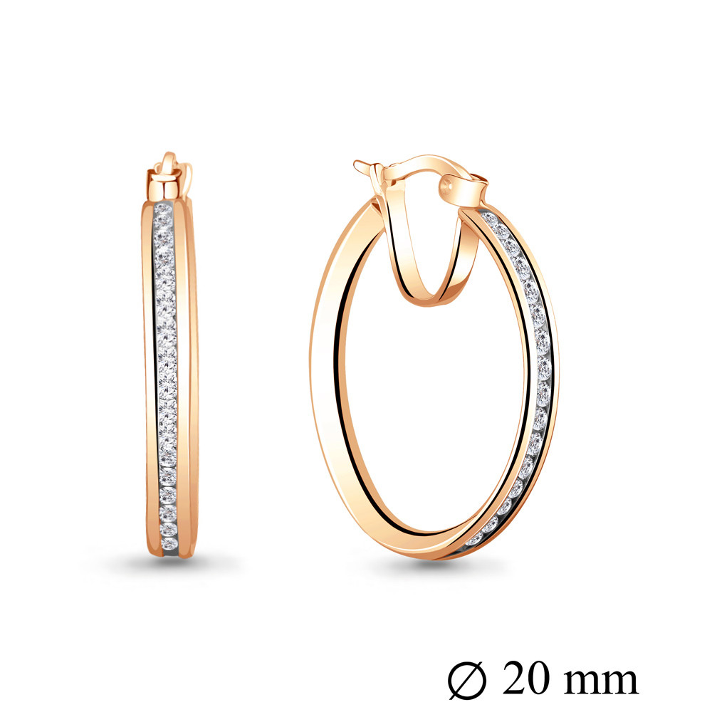 Серьги конго Aquamarine 45717.6 позолота
