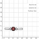 Кольцо  серебряное классическое Aquamarine 6892903А.5 покрыто  родием, фото 2
