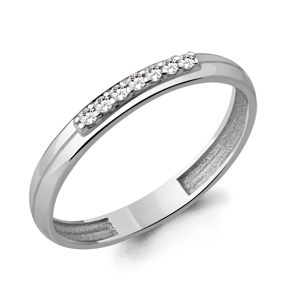 Обручальное кольцо Aquamarine 63495А.5 покрыто родием коллекц. Love story - фото 1 - id-p103071685