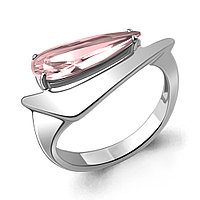 Серебряное кольцо Наноморганит Aquamarine 6975890.5 покрыто родием