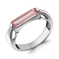 Серебряное кольцо, Наноморганит Aquamarine 6975790.5 покрыто родием
