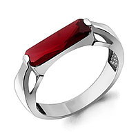 Серебряное кольцо, Наногранат Aquamarine 6975785.5 покрыто родием