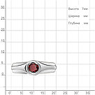 Кольцо из серебра  Гранат Aquamarine 6952303.5 покрыто  родием, фото 2