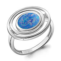 Кольцо из серебра Опал блед-голуб Aquamarine 6949897.5 покрыто родием