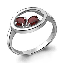 Серебряное кольцо, Гранат Aquamarine 6933803.5 покрыто  родием коллекц. Twin