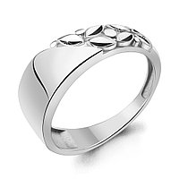Серебряное кольцо Aquamarine 54830.5 покрыто родием