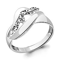 Серебряное кольцо Aquamarine 54822.5 покрыто родием
