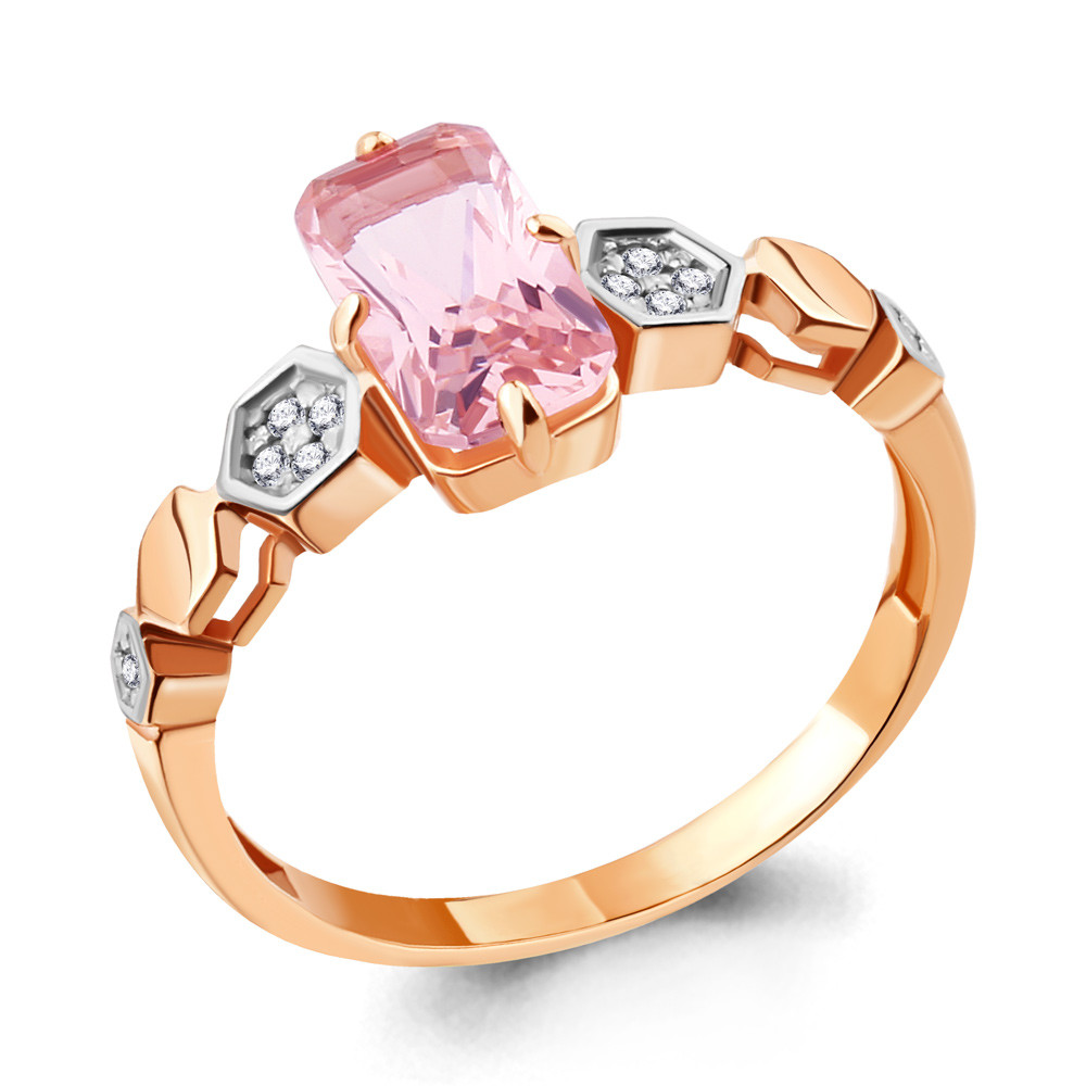 Кольцо Aquamarine 6914290А.6 серебро с позолотой коллекц. Каприз