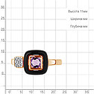 Серебряное кольцо  Аметист  Керамическое покрытие  Фианит Aquamarine 6911204А.6 позолота коллекц. Neo, фото 2