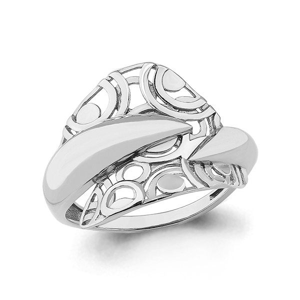 Серебряное кольцо Aquamarine 54467.5 покрыто родием коллекц. Помпеи