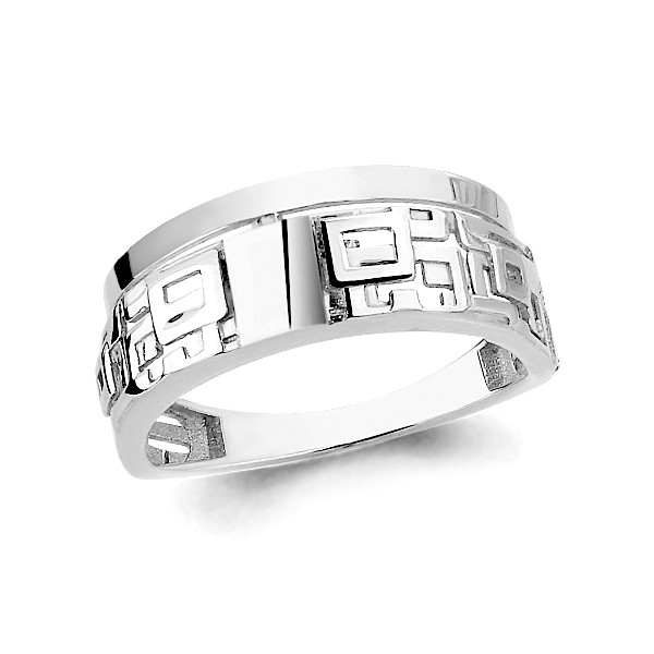 Серебряное кольцо Aquamarine 54464.5 покрыто родием коллекц. Помпеи