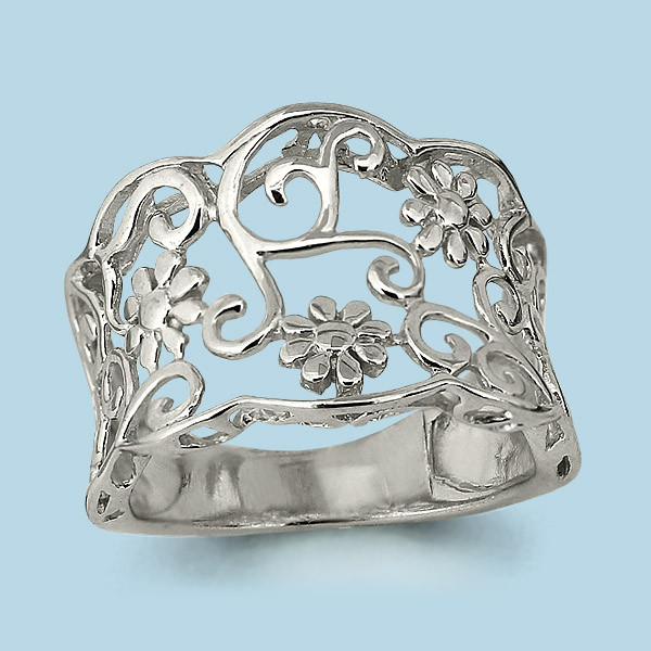 Серебряное кольцо Aquamarine 54016.5 покрыто родием