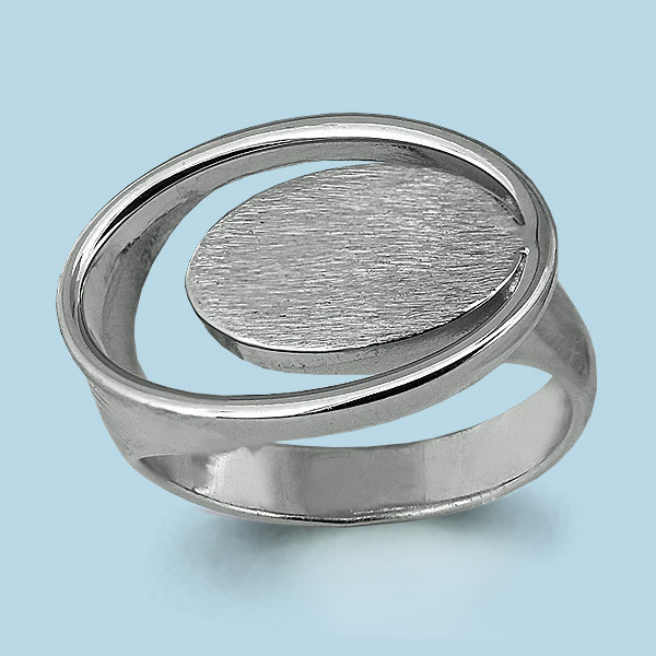 Серебряное кольцо Aquamarine 52962.5 покрыто родием