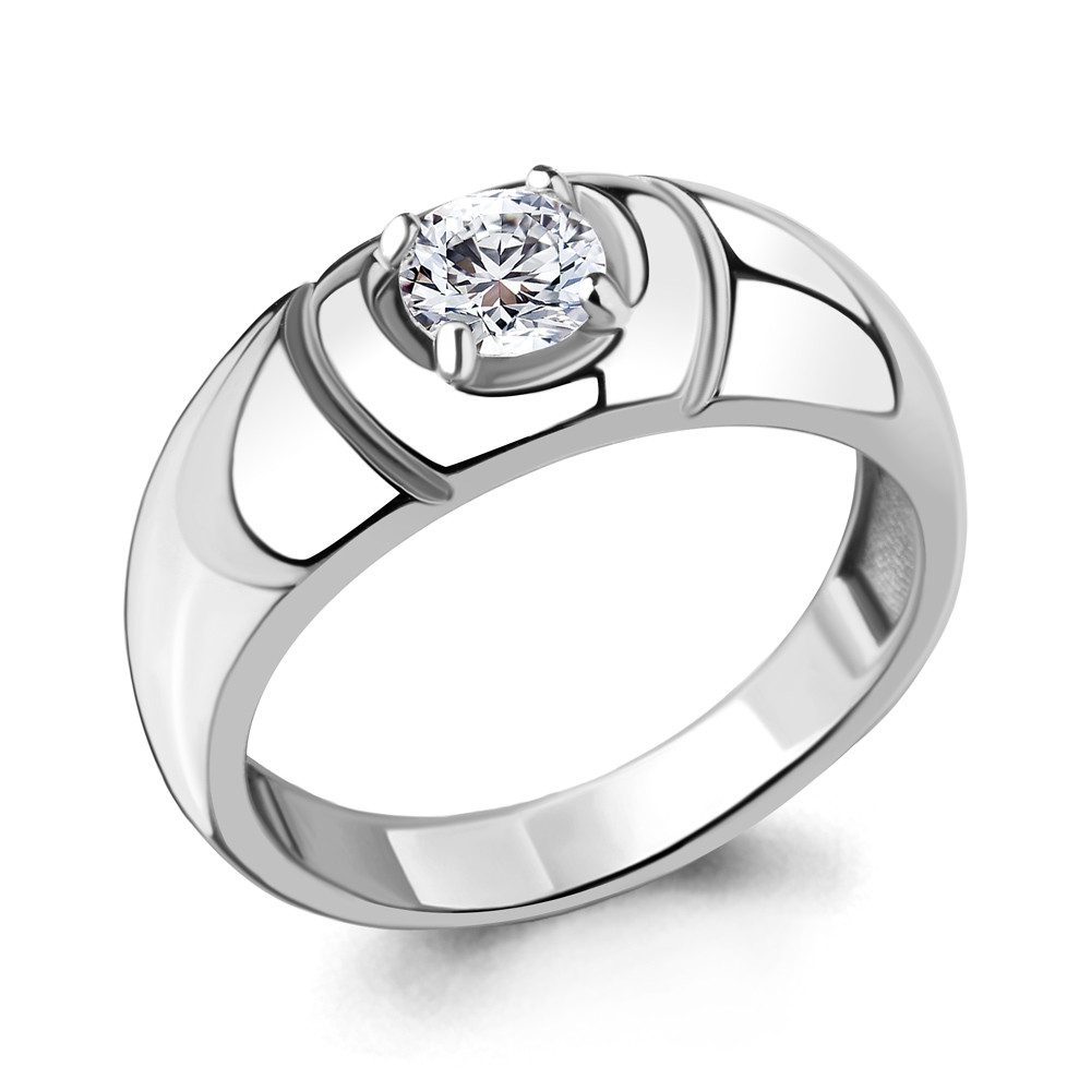 Серебряное кольцо Фианит Aquamarine 68983А.5 серебро с родием
