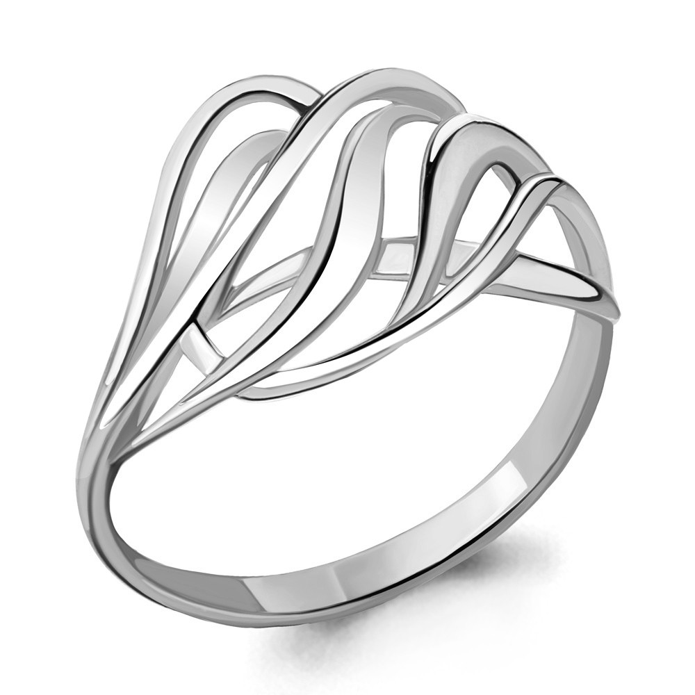Серебряное кольцо Aquamarine 52789.5 покрыто родием