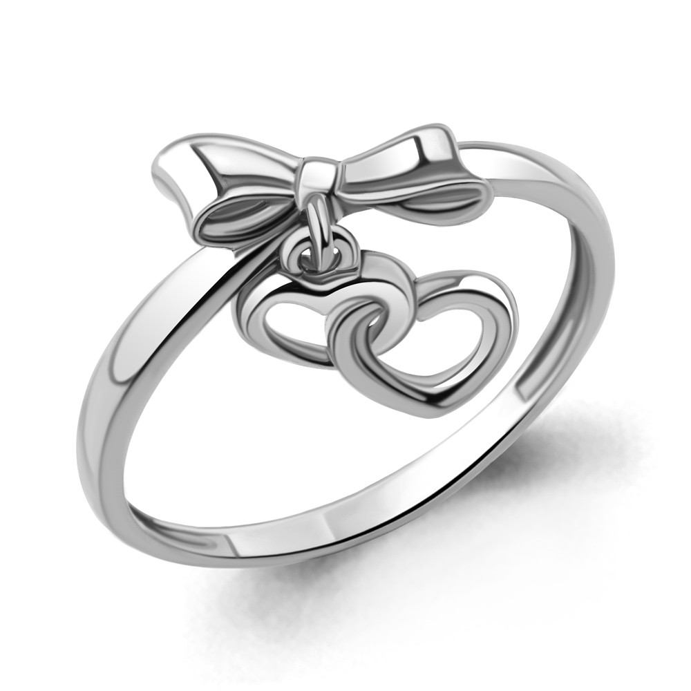 Серебряное кольцо Aquamarine 52781.5 покрыто родием