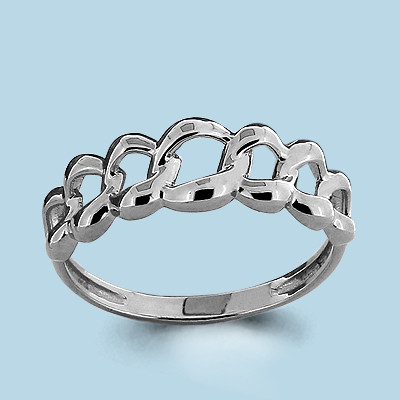 Серебряное кольцо Aquamarine 52770.5 покрыто родием