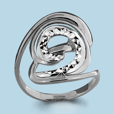 Серебряное кольцо Aquamarine 52764.5 серебро с родием