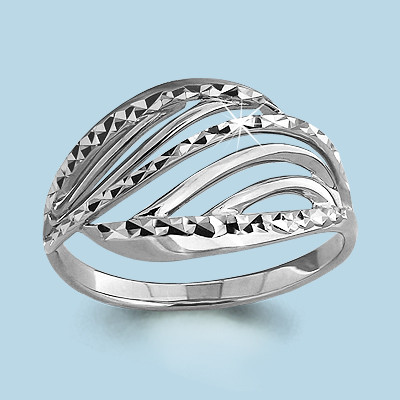 Серебряное кольцо Aquamarine 52705.5 покрыто родием