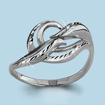 Серебряное кольцо  Aquamarine 52685.5 покрыто  родием