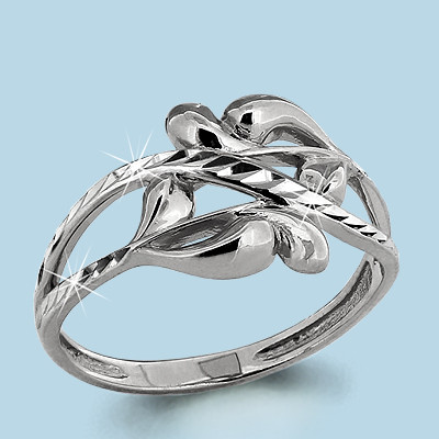 Серебряное кольцо Aquamarine 52651.5 покрыто родием