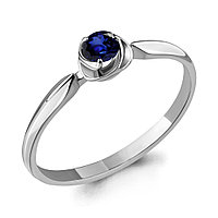 Серебряное кольцо Сапфир Aquamarine 060157.5 покрыто родием