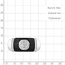 Серебряное кольцо  Керамическое покрытие  Фианит Aquamarine 68409А.5 покрыто  родием, фото 2