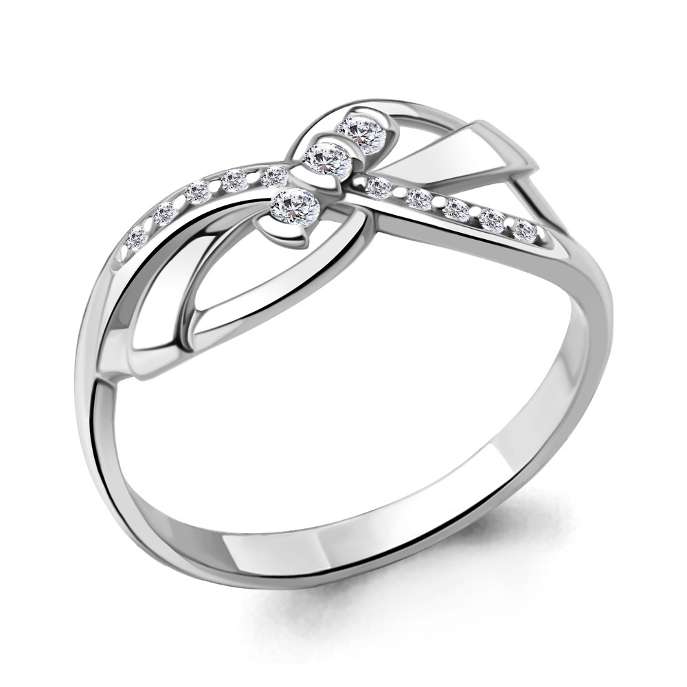 Серебряное кольцо Фианит Aquamarine 68216А.5 серебро с родием
