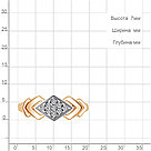 Серебряное кольцо  Фианит Aquamarine 68522А.6 позолота, фото 2
