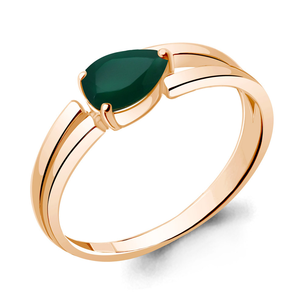 Кольцо Aquamarine 6962909.6 серебро с позолотой