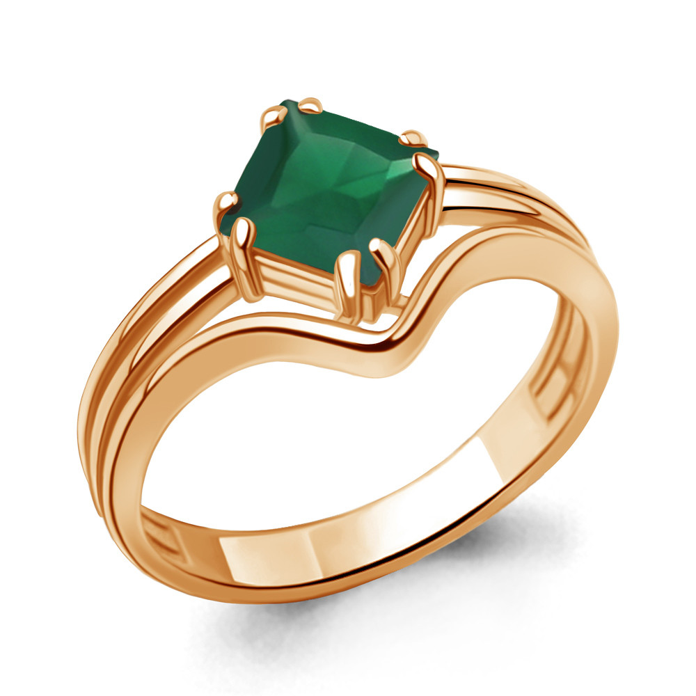 Кольцо Aquamarine 6960609.6 серебро с позолотой