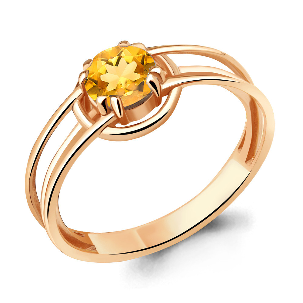 Кольцо Aquamarine 6960506.6 серебро с позолотой