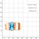 Кольцо Aquamarine 6957992.6 серебро с позолотой, фото 2