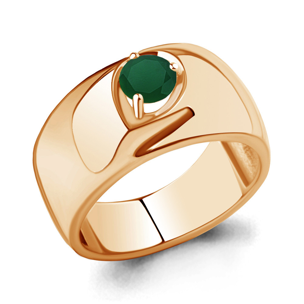 Кольцо Aquamarine 6952109.6 серебро с позолотой