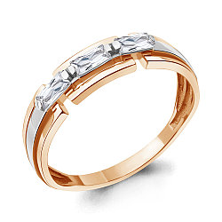 Серебряное кольцо  Фианит Aquamarine 67255.6 позолота коллекц. Baguette