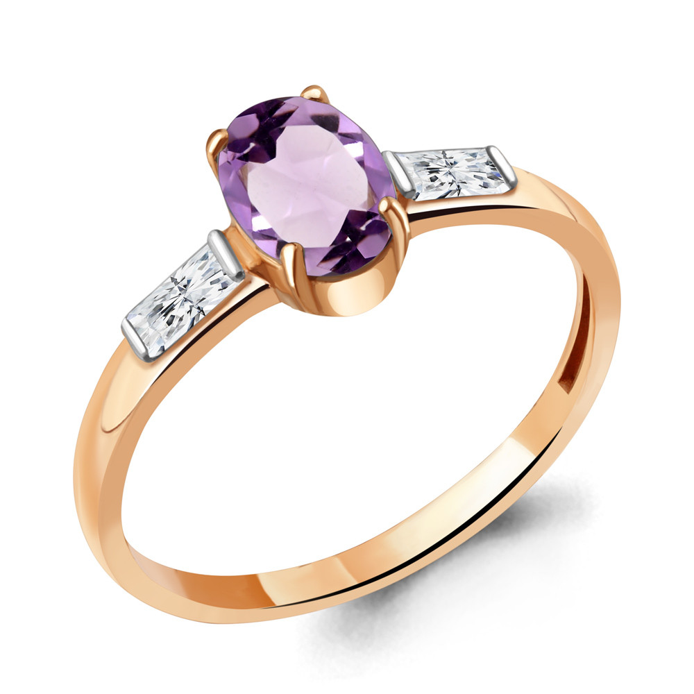 Кольцо Aquamarine 6938604.6 серебро с позолотой